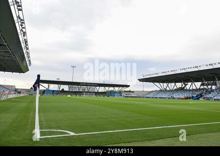 Manchester, Großbritannien. Oktober 2024. Eine allgemeine Ansicht des Joie Stadions vor dem Barclays Women's Super League Match Manchester City Women vs West Ham United Women im Joie Stadium, Manchester, Vereinigtes Königreich, 6. Oktober 2024 (Foto: Cody Froggatt/News Images) in Manchester, Vereinigtes Königreich am 6. Oktober 2024. (Foto: Cody Froggatt/News Images/SIPA USA) Credit: SIPA USA/Alamy Live News Stockfoto