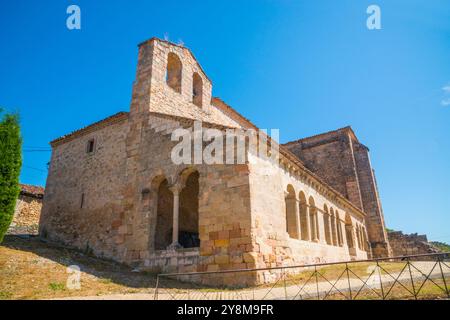 Kirche San Miguel. Beleña de Sorbe, Provinz Guadalajara, Castilla La Mancha, Spanien. Stockfoto