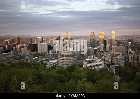 Panorama Foto Montreal Stadt Fron Mont-Royal Stockfoto