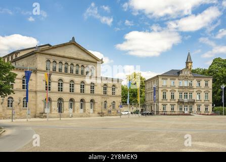 COBURG, DEUTSCHLAND, 20. JUNI: Das neoklassische Theater (genannt Landestheater) von Coburg, Deutschland am 20. Juni 2018 Stockfoto