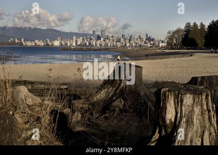 Kanada Vancouver Skyline Kanada spanische Banken Strand Stockfoto