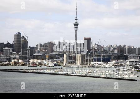 Auckland neu Zealand Stadt Ansicht Hafen von Brücke Stockfoto