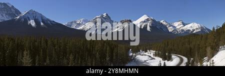 Lake Louise Rocky Mountains Zug Titel Morants Kurve Kanada Stockfoto