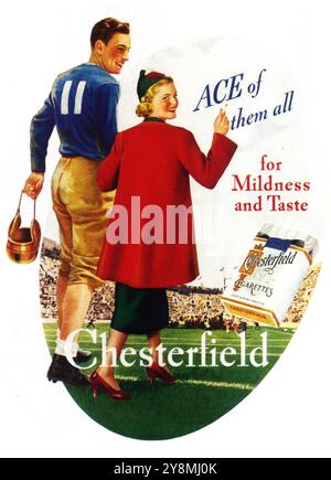 1937 Chesterfield-Werbespot – „Ace of Them All“ Stockfoto