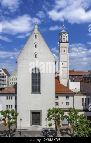 Die historische St. Moritzerkirche in Augsburg (Bayern, Deutschland) Stockfoto