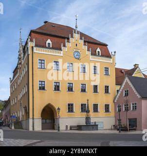 Historisches Rathaus von Donauwoerth (Bayern, Deutschland) Stockfoto