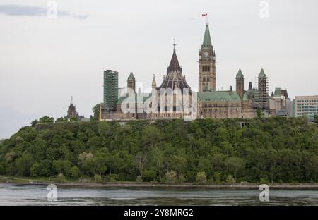 Parlamentsgebäude Innenstadt Hauptstadt Ottawa Kanada Stockfoto