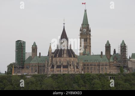 Parlamentsgebäude Innenstadt Hauptstadt Ottawa Kanada Stockfoto