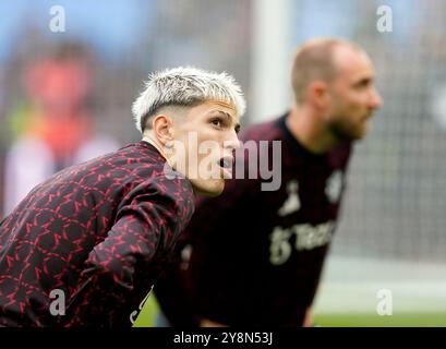 Birmingham, Großbritannien. Oktober 2024. Alejandro Garnacho von Manchester United während des Premier League Spiels im Villa Park, Birmingham. Der Bildnachweis sollte lauten: Andrew Yates/Sportimage Credit: Sportimage Ltd/Alamy Live News Stockfoto