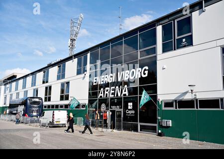 Viborg, Dänemark. Oktober 2024. Superliga-Spiel zwischen Viborg FF und AGF in der Energi Viborg Arena, Sonntag, 6. Oktober 2024. (Foto: Henning Bagger/Ritzau Scanpix) Credit: Ritzau/Alamy Live News Stockfoto