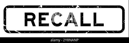 Grunge schwarz erinnern Wort Quadrat Gummidichtung Stempel auf weiß Hintergrund Stock Vektor