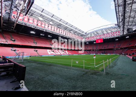 Amsterdam, Niederlande. Oktober 2024. AMSTERDAM, 10.06.2024, JohanCruijff Arena, Saison 2024/2025, Dutch Eredivisie Football. stadionübersicht vor dem Spiel Ajax - Groningen Credit: Pro Shots/Alamy Live News Stockfoto