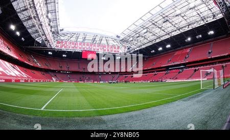 Amsterdam, Niederlande. Oktober 2024. AMSTERDAM, 10.06.2024, JohanCruijff Arena, Saison 2024/2025, Dutch Eredivisie Football. stadionübersicht vor dem Spiel Ajax - Groningen Credit: Pro Shots/Alamy Live News Stockfoto