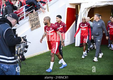 Antwerpen, Belgien. Oktober 2024. Denis Odoi aus Antwerpen, vor einem Fußballspiel zwischen Royal Antwerp FC und Cercle Brugge am Sonntag, den 6. Oktober 2024 in Antwerpen, am 10. Tag der Saison 2024-2025 der ersten Liga der „Jupiler Pro League“ der belgischen Meisterschaft. BELGA FOTO TOM GOYVAERTS Credit: Belga Nachrichtenagentur/Alamy Live News Stockfoto