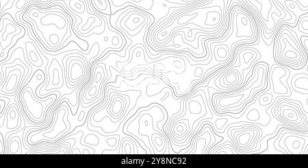 Topographie Hintergrund Konturkartenmuster, Höhenlinien, Geografisches Design, Abstraktes Gelände, Landscape Mapping, Hintergrund Des Topographischen Vektors Stock Vektor