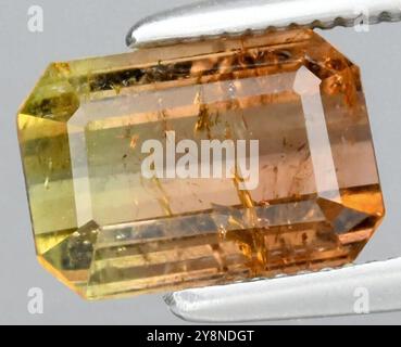 Exquisiter Naturstein mit lebhaften Farbtönen und komplexen Inclusions. Stockfoto