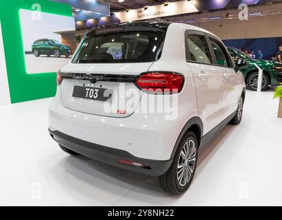 ATHEN, GRIECHENLAND - 5. OKTOBER 2024: Leapmotor T03 auf der Auto Athina 2024 Motor Show. Stockfoto