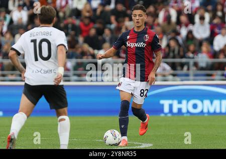 Bologna, Italien. Oktober 2024. Kacper Urbanski von Bologna während des italienischen Fußballspiels Enilive Serie A zwischen Bologna f.c. und Parma Calcio im Dall'Ara Stadium, Bologna, Norditalien, Sonntag, 06. Oktober, 2024. Sport - Fußball - (Foto Michele Nucci Credit: LaPresse/Alamy Live News Stockfoto