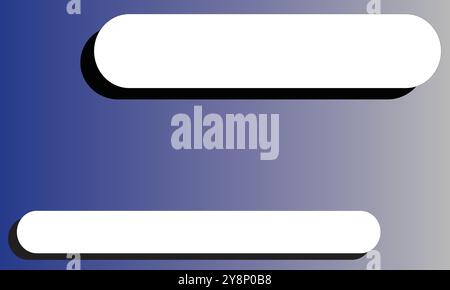 Ein moderner und minimalistischer abstrakter Hintergrund mit blauem Verlauf und zwei weißen, abgerundeten Formen. Perfekt für Websites, Präsentationen und Grafiken Stock Vektor