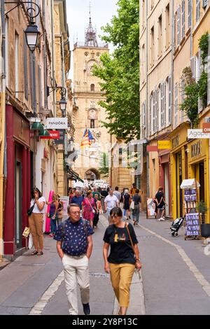 Tour de l'Horloge, Aix-en-Provence, Bouches-du-Rhône, Provence, Provence-Alpes-Côte d'Azur, Frankreich, Europa. Stockfoto