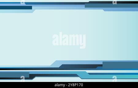 Ein moderner und minimalistischer abstrakter Hintergrund mit einem blauen geometrischen Rahmen auf hellem Hintergrund. Perfekt für Websites, Präsentationen und Grafiken Stock Vektor