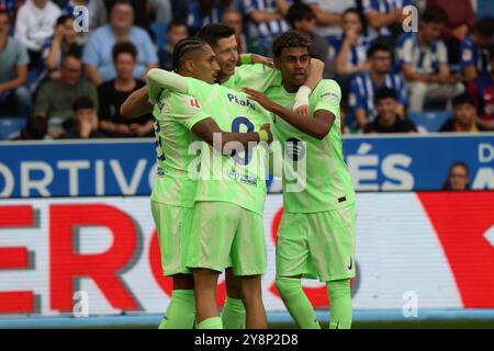 Alaves, Spanien. Oktober 2024. La Liga Santander Alaves vs Barcelona Credit: CORDON PRESS/Alamy Live News Stockfoto