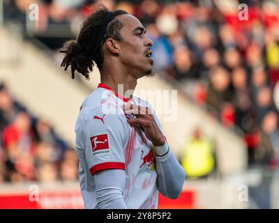 Yussuf Poulsen (RB Leipzig, #09), GER, 1. FC Heidenheim vs. RB Leipzig, Fussball, 1. Bundesliga, Spielzeit 2024/2025, 06.10.2024, DFB/DFL-Vorschriften verbieten jede Verwendung von Fotografien als Bildsequenzen und/oder Quasi-Video. Foto: EIBNER/Michael Schmidt Stockfoto