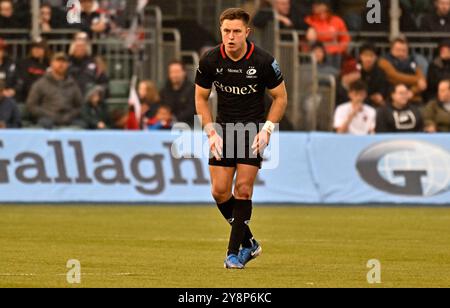 Hendon, Vereinigtes Königreich. Oktober 2024. Premierminister Rugby. Saracens V Exeter Chiefs. StoneX Stadium. Hendon. Fergus Burke (Saracens) während des Rugbyspiels Saracens V Exeter Chiefs Gallagher Premiership. Quelle: Sport In Pictures/Alamy Live News Stockfoto