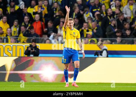 Dänemark. Oktober 2024. Superliga-Spiel zwischen Broendby IF und dem FC Midtjylland im Broendby Stadium am Sonntag, den 6. Oktober 2024. Quelle: Ritzau/Alamy Live News Stockfoto