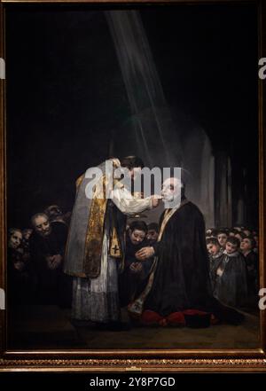 "Die letzte Kommunion von San José de Calasanz", 1819, Francisco de Goya y Lucientes, Prado Museum, Madrid, Spanien, Europa. Stockfoto