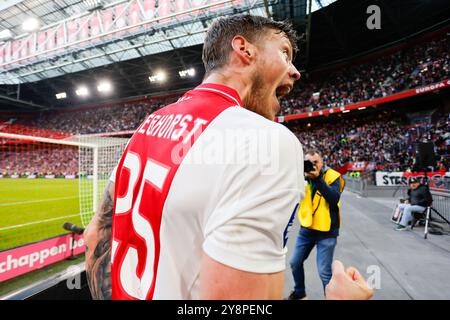 AMSTERDAM, 06-10-2024, JohanCruijff Arena, Football, Dutch Eredvisie, Saison 2024/2025, während des Spiels Ajax - FC Groningen, Ajax Spieler Wout Weghorst Credit: Pro Shots/Alamy Live News Stockfoto