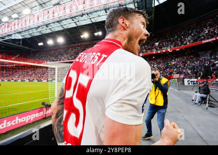 AMSTERDAM, 06-10-2024, JohanCruijff Arena, Football, Dutch Eredvisie, Saison 2024/2025, während des Spiels Ajax - FC Groningen, Ajax Spieler Wout Weghorst Credit: Pro Shots/Alamy Live News Stockfoto