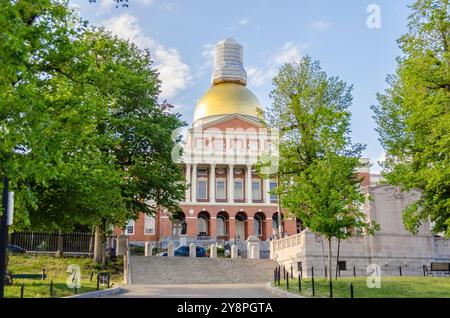 Massachusetts State House, Wahrzeichen von Boston, USA Stockfoto