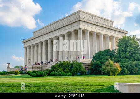 Abraham Lincoln Memorial, erbaut zu Ehren des 16. Präsidenten der Vereinigten Staaten von Amerika, Washington DC, USA Stockfoto