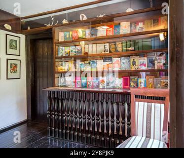 Woronesch, Russland - 01. November 2023: Bücher von A. Green, veröffentlicht in verschiedenen Sprachen, A. Green Museum, Feodosia, Krim Stockfoto