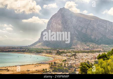 Luftpanorama von San Vito Lo Capo, Sizilien, Italien Stockfoto