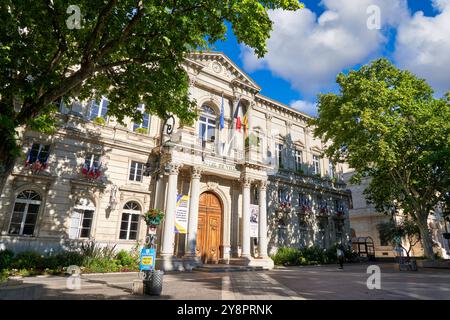 Hotel de Ville, Place de l'Horloge, Avignon, Vaucluse, Provence-Alpes-Côte d'Azur, Frankreich, Europa. Stockfoto