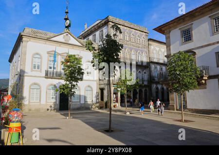 Rathaus, Valença do Minho, Viana do Castelo, Portugal. Stockfoto