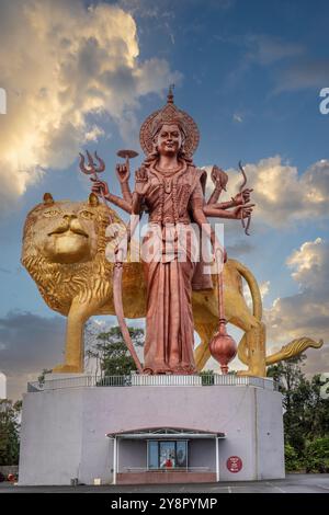 Statue des hinduistischen Glaubens am Lake Grand Bassin, Lord Shiva, Grand Bassin Hindu Tempel, Mauritius Stockfoto