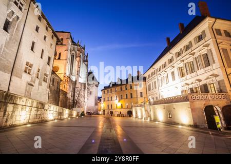 Rue de la Trésorerie, Chambery, Savoie, Frankreich Stockfoto