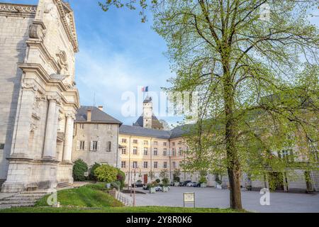 Le Grand Carillon in Le Château des Ducs de Savoie, Chambery, Savoie, Rhône-Alpes, Frankreich Stockfoto