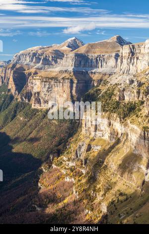 Ordesa-Tal vom Aussichtspunkt - Balcones de Ordesa -, Nationalpark von Ordesa und Monte Perdido, Huesca, Spanien Stockfoto