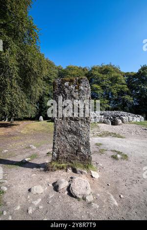 Teil des Clava Cairns bronzezeitlichen Friedhofskomplexes in der Nähe von Inverness in Schottland, Großbritannien Stockfoto