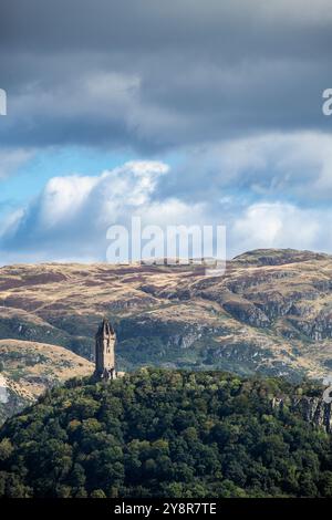 Malerischer Blick auf das National Wallace Monument in Stirling, Schottland, das an das Leben von Sir William Wallace erinnert Stockfoto