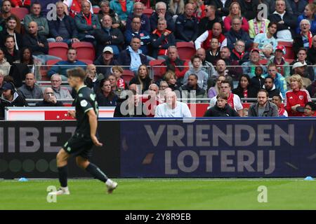 Amsterdam, Niederlande. Oktober 2024. AMSTERDAM, 10.06.2024, JohanCruijff Arena, Saison 2024/2025, Dutch Eredivisie Football. Vrienden Loterij während des Spiels Ajax - Groningen Credit: Pro Shots/Alamy Live News Stockfoto