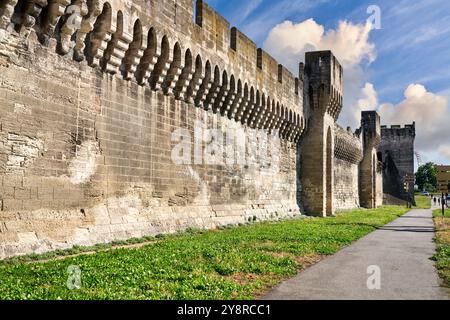 Centro histórico, Muralla Medieval, Avignon, Vaucluse, Provence-Alpes-Côte d'Azur, Frankreich, Europa. Stockfoto