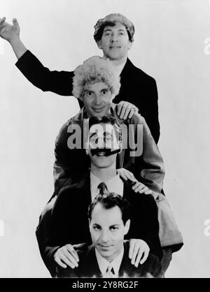 Die Marx Brothers, von oben nach unten, Chico, Harpo, Groucho und Zeppo Stockfoto