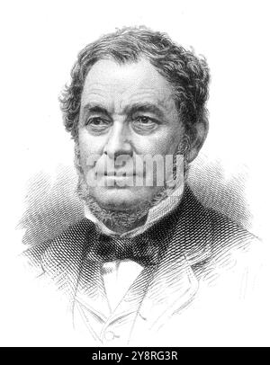 Robert Wilhelm Eberhard Bunsen (1811–1899) deutscher Chemiker, bekannt für seinen Entwurf des Bunsenbrenners Stockfoto