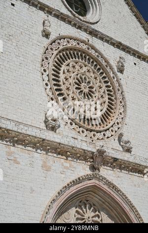 Berühmte Basilika St. Franziskus von Assisi, Basilika Papale di San Francesco, in Assisi, Umbrien, Italien Stockfoto