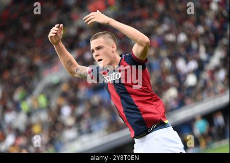 Holm Emil (Bologna FC) beim Spiel Bologna FC gegen Parma Calcio, italienische Fußball-Serie A in Bologna, Italien, 06. Oktober 2024 Stockfoto